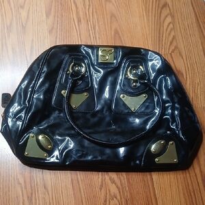 Elegant Black and Gold Women's Handbag
